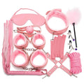 Leather BDSM Kit Bondage Set Adult Toys Sex Games Handcuffs Whip sm Sex Toy — view 2