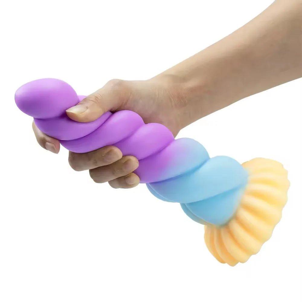 Liquid Silicone Mixed Color Dildo - Seductiva