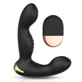 Curved prostate massager showing flared base