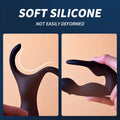 Close-up of smooth silicone prostate stimulator