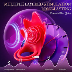 Multi Functional Double Penis Cock Rings with App Control - Seductiva