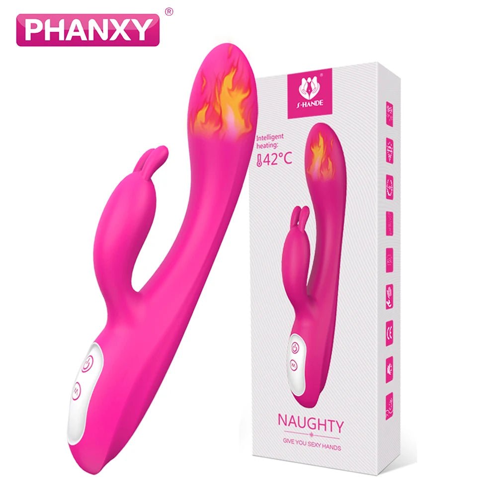 PHANXY G-spot rabbit vibrator displayed in pink silicone