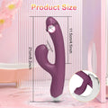 Side view of POMFW suction dildo vibrator in soft silicone