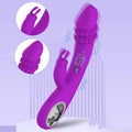 Powerful rabbit vibrator shown in full front view with dual stimulators