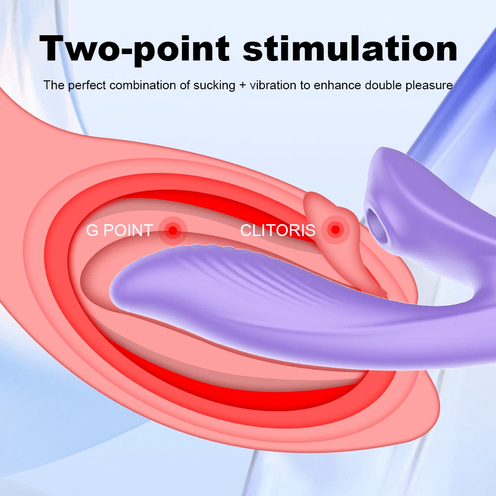 Powerful clitoral sucking vibrator displayed in soft silicone