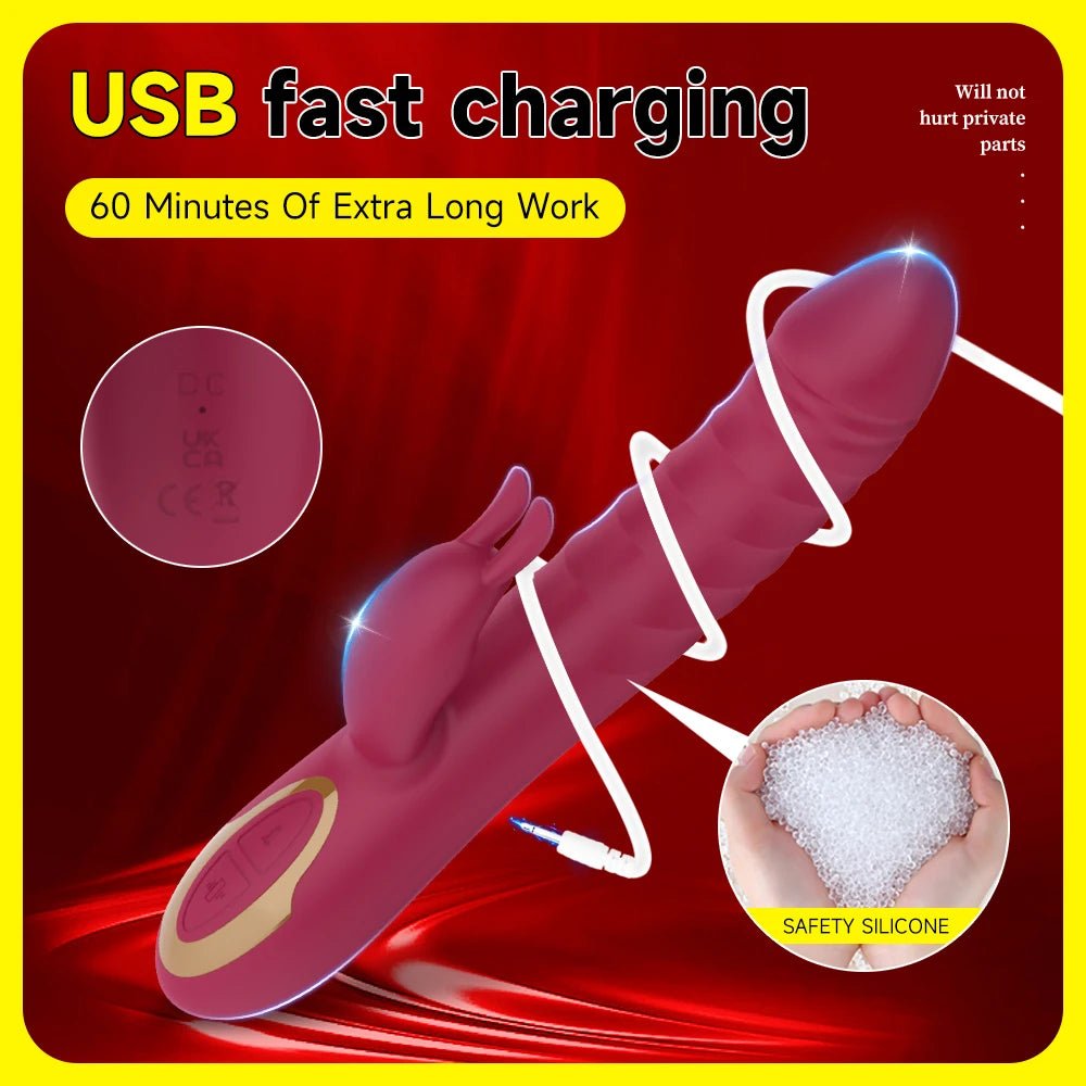 Rabbit Thrust Dildo Vibrator Adult Sex Toy - Seductiva