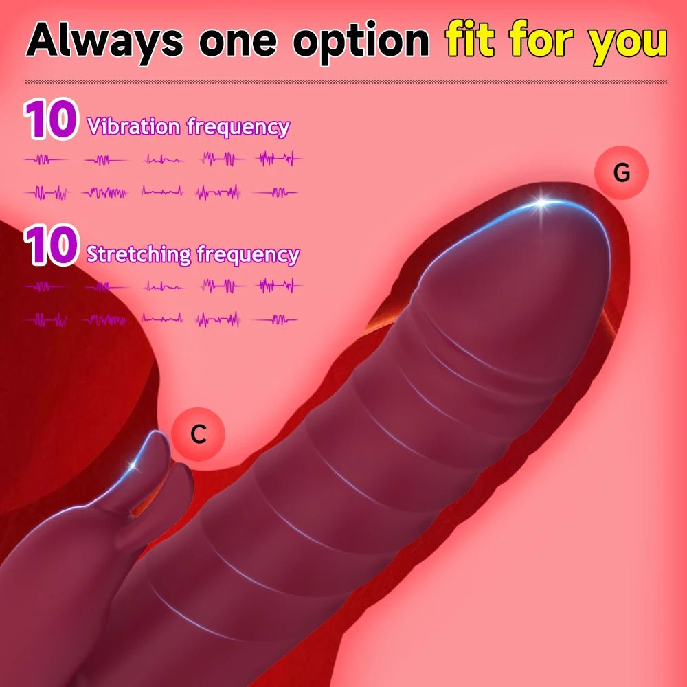 Rabbit Thrust Dildo Vibrator Adult Sex Toy - Seductiva