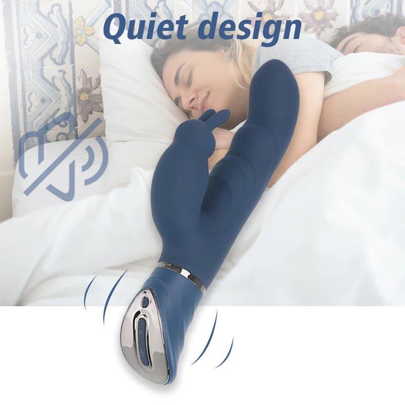 Rabbit Vibrator 10 Vibratory Mode Sex Toy G-spot Female Dildo Vaginal Clitoris Double Vibrator AV Stick Sexual Adult Products - Seductiva