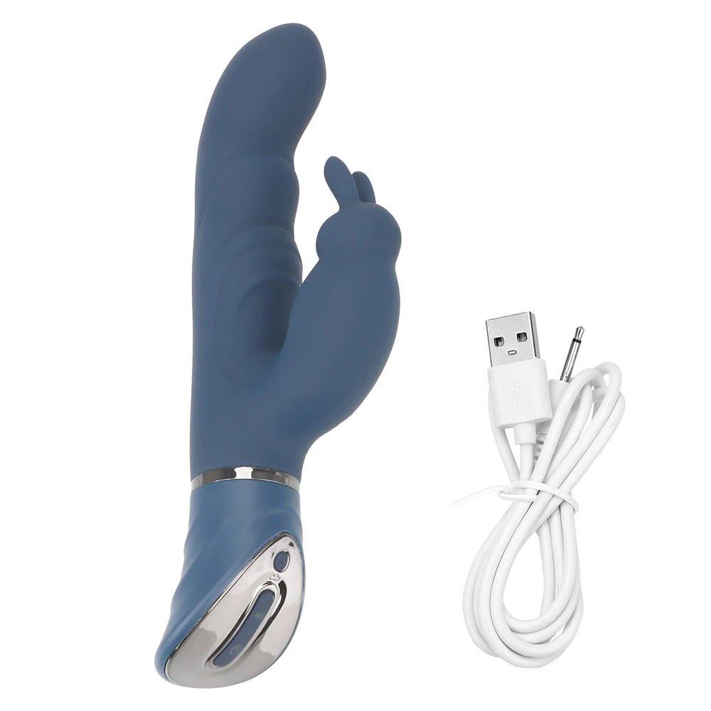 Rabbit Vibrator 10 Vibratory Mode Sex Toy G-spot Female Dildo Vaginal Clitoris Double Vibrator AV Stick Sexual Adult Products - Seductiva