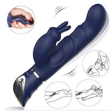 Rabbit Vibrator 10 Vibratory Mode Sex Toy G-spot Female Dildo Vaginal Clitoris Double Vibrator AV Stick Sexual Adult Products - Seductiva