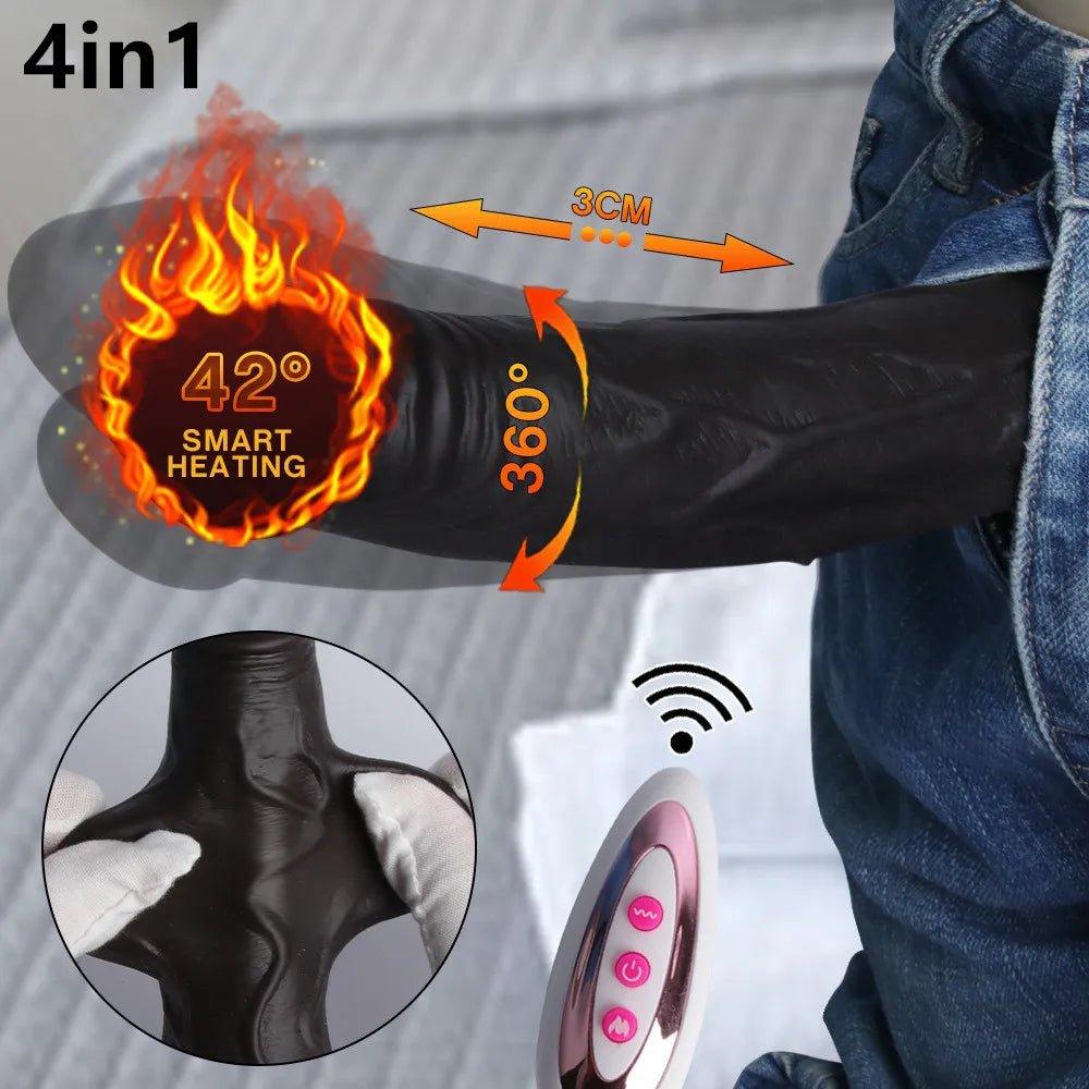 Realistic dildo women sex toys telescopic vibrator