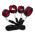 Soft bondage cuffs shown with reinforced stitching and padding