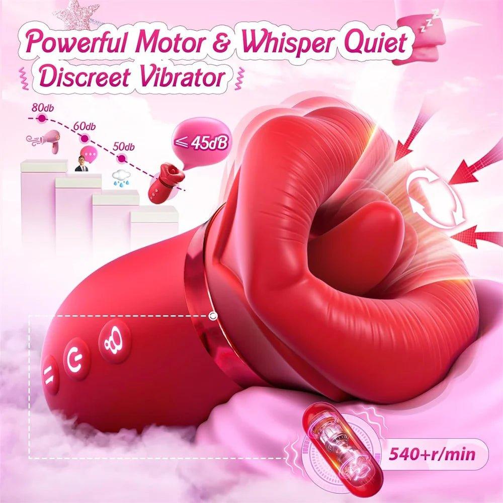 Rose Tongue licking Oral Sucking Vibrator - Seductiva