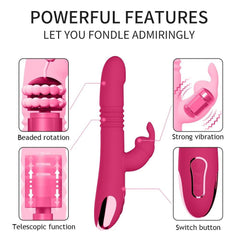 Rotating Beaded Thrusting Rabbit Vibrator Sex Toy - Seductiva