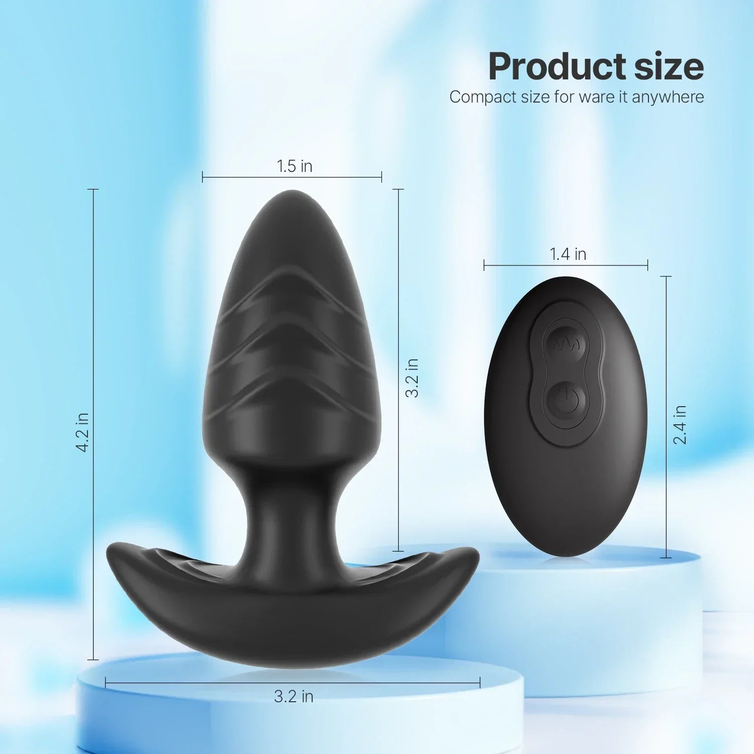 Seductiva anal vibrator displayed with magnetic charging cable