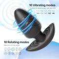 Rechargeable vibrating anal plug with power button and LED indicator