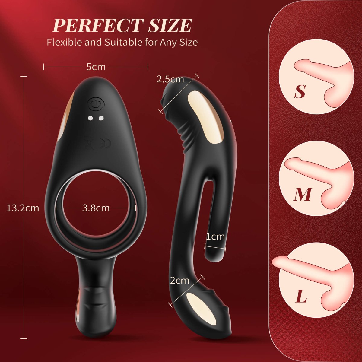 RYDEN Multi-Stimulation Vibrating Penis Ring NZ | Double Ring Couples Sex Toy | Seductiva RYDEN Multi-Stimulation Vibrating Penis Ring NZ | Double Ring Couples Sex Toy | Seductiva