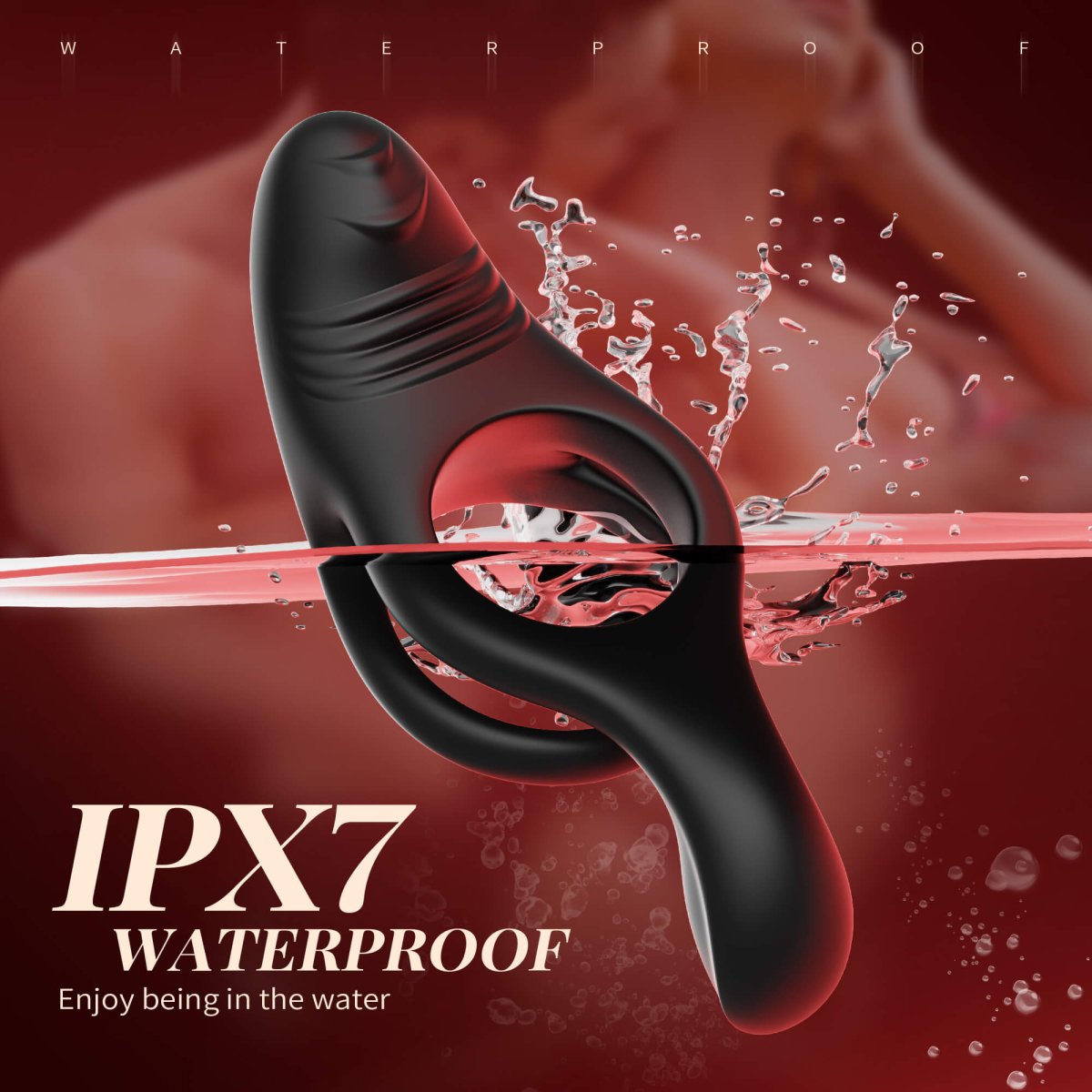 Packaging of RYDEN Multi-Stimulation Vibration Penis Ring with Double Rings