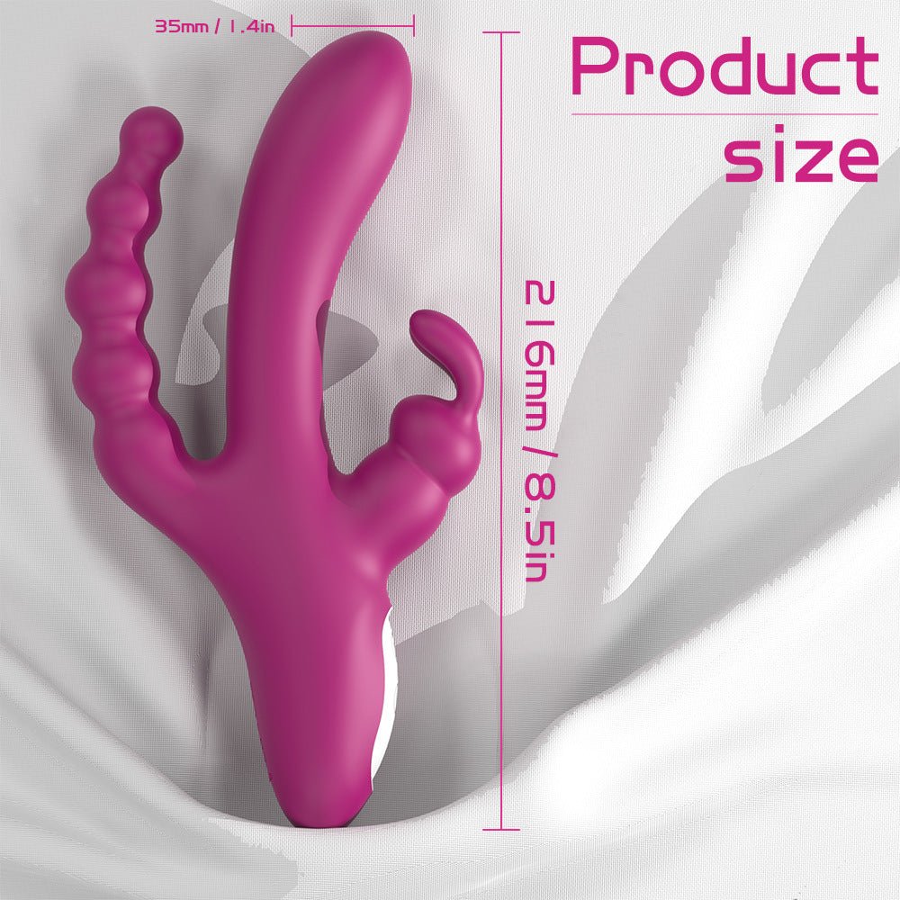S - HANDE Rabbit Vibrator 3 in 1 Clitoris G spot - Seductiva