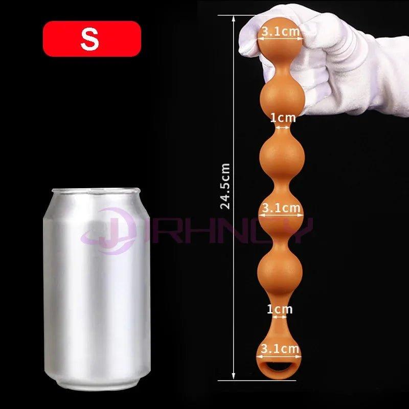 S-XXL Anal Beads Butt Plug  Soft Liquid Silicone | Seductiva