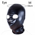 Sex Bdsm Bondage Handcuffs Toys Kit with Leather Open Mouth Mask Hood - Seductiva