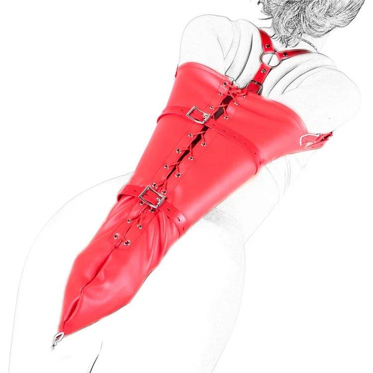 Sex Bdsm Bondage Handcuffs Toys Kit with Leather Open Mouth Mask Hood - Seductiva
