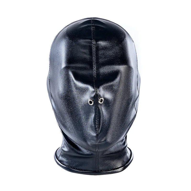Sex Bdsm Bondage Handcuffs Toys Kit with Leather Open Mouth Mask Hood - Seductiva
