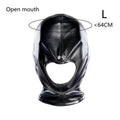 Sex Bdsm Bondage Handcuffs Toys Kit with Leather Open Mouth Mask Hood - Seductiva