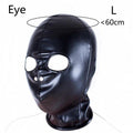 Sex Bdsm Bondage Handcuffs Toys Kit with Leather Open Mouth Mask Hood - Seductiva
