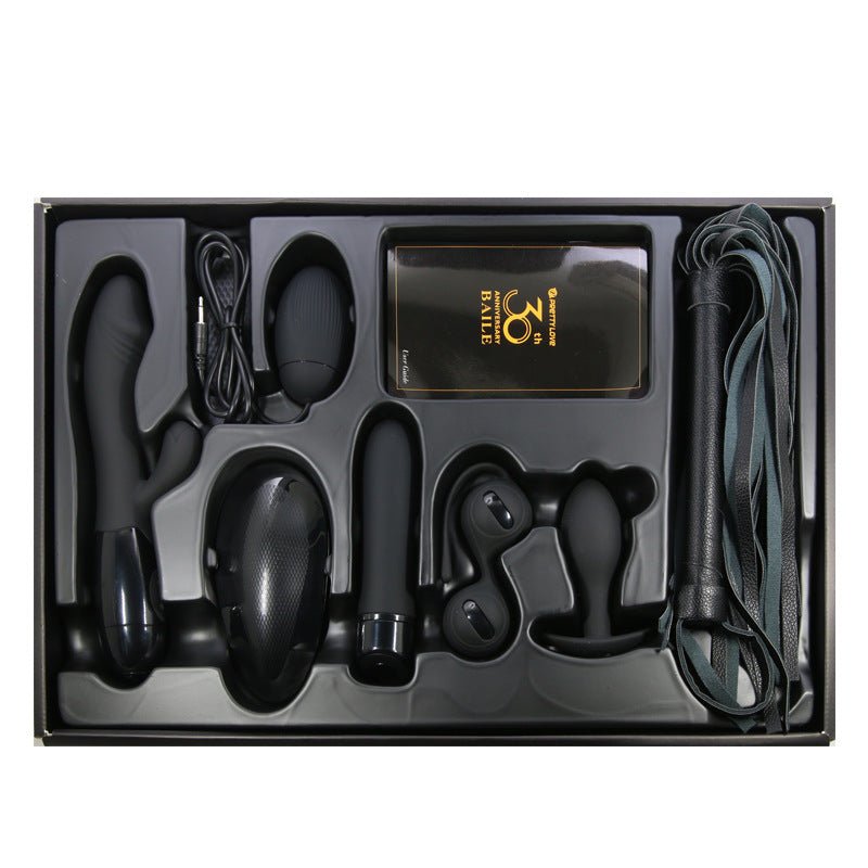 Souvenir box set with multiple adult toys displayed in elegant packaging