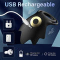 Vibrating testicle massager shown with soft flexible arms