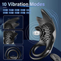 Close-up of vibrating massager showing textured silicone surface