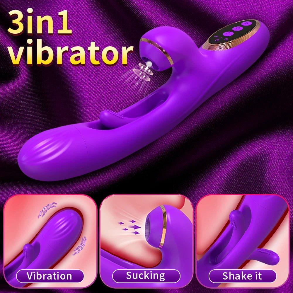 Tapping Flapping Vagina Vibrato Sex Toy for Woman - Seductiva