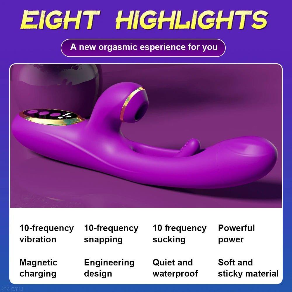 Tapping Flapping Vagina Vibrato Sex Toy for Woman - Seductiva