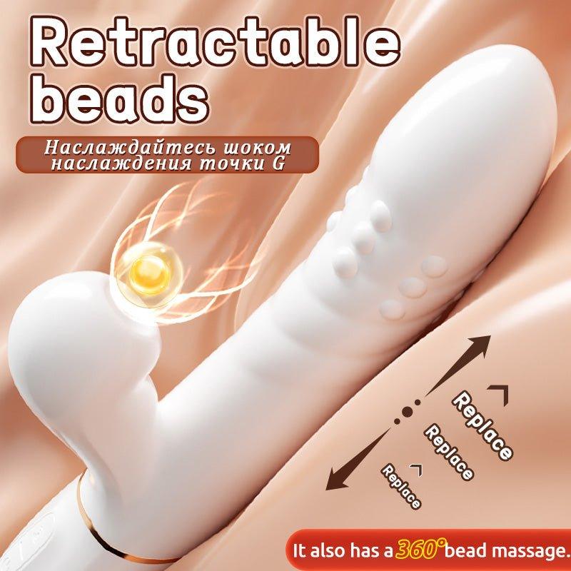 Telescopic Bead Vibrator Thrust Gun Sucking Dildo - Adult Sex Toy   Seductiva