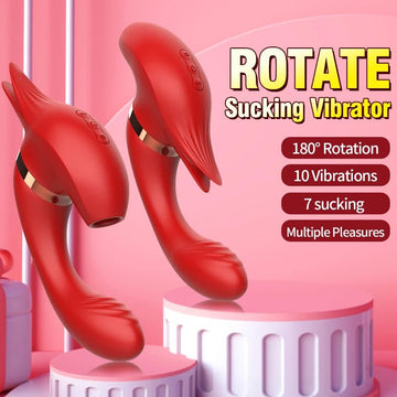 Tongue Licking & Oral Sucking & Slapping 3 Styles Vibrator - Seductiva