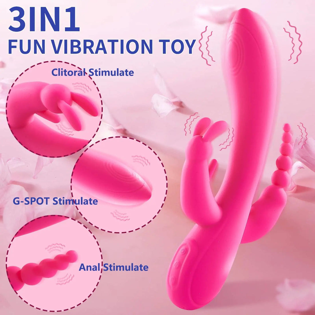 Triple Stimulation Rabbit Vibrator - Seductiva