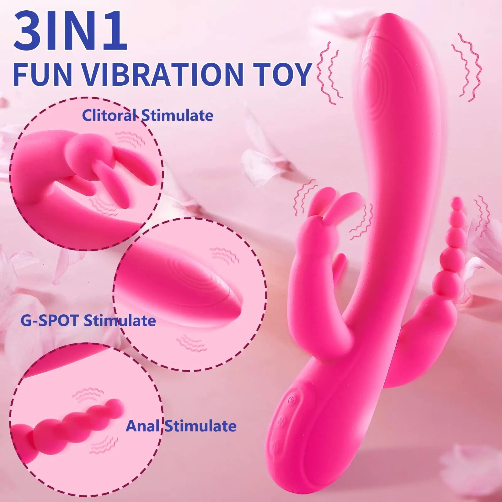 Triple Stimulation Rabbit Vibrator - Seductiva