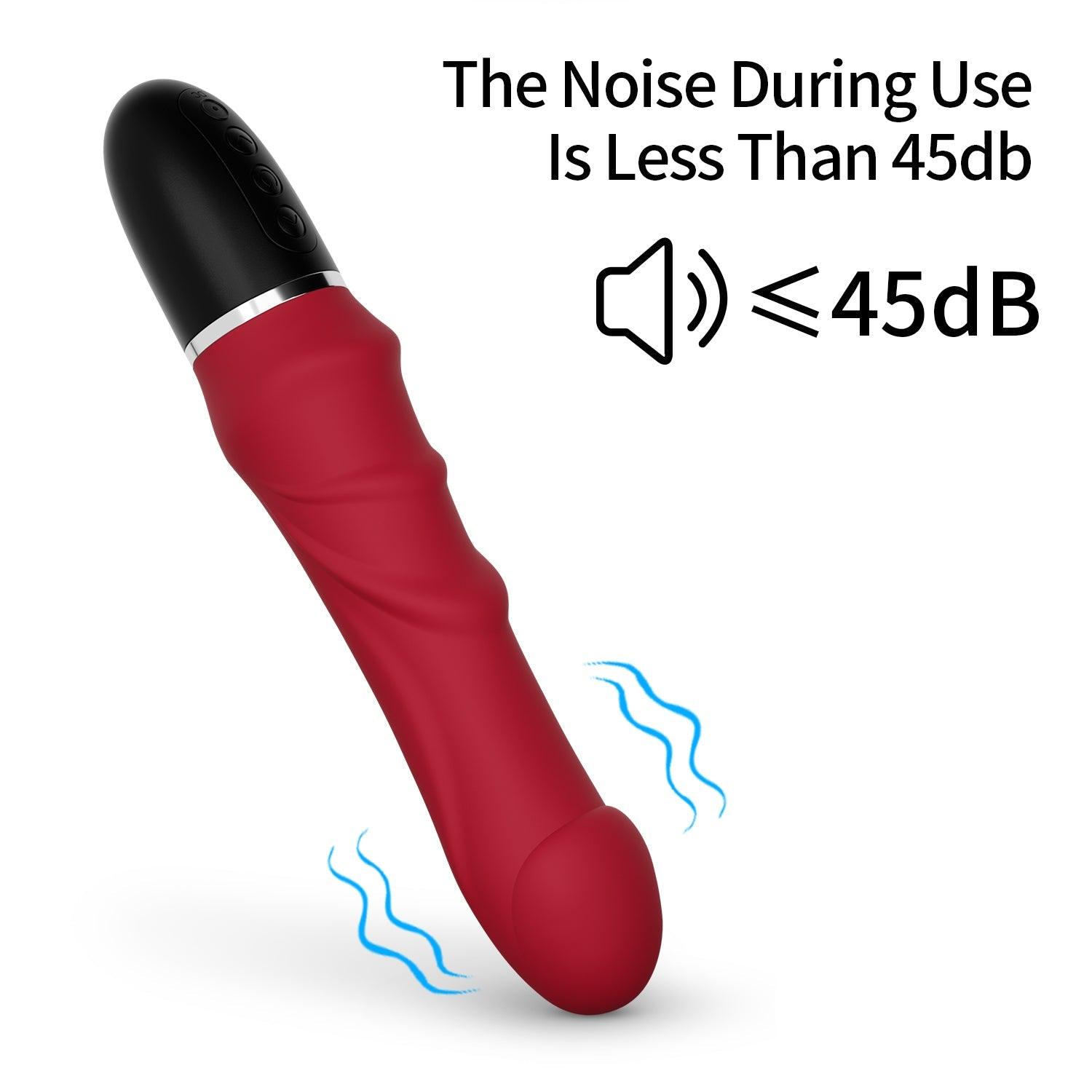 Soft lifelike vibrator dildo shown flat with control button visible