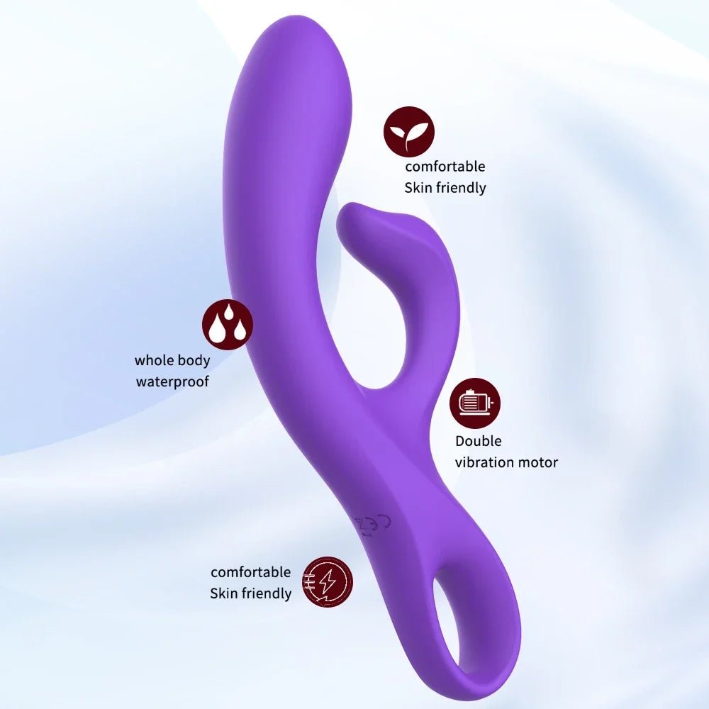 Rabbit Wand Vibrator Dual Stimulation Sex Toy Seductiva Rabbit Wand Vibrator Dual Stimulation Sex Toy Seductiva
