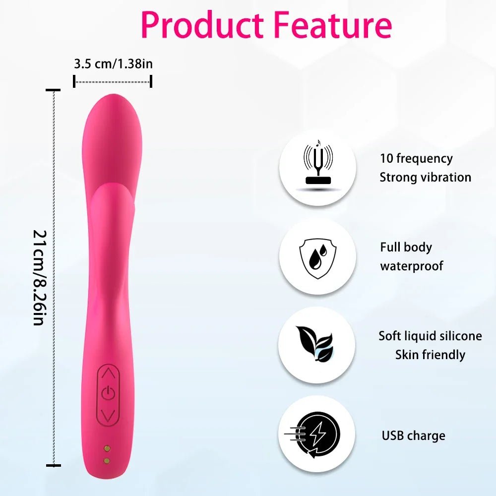 Rabbit Wand Vibrator Dual Stimulation Sex Toy Seductiva Rabbit Wand Vibrator Dual Stimulation Sex Toy Seductiva