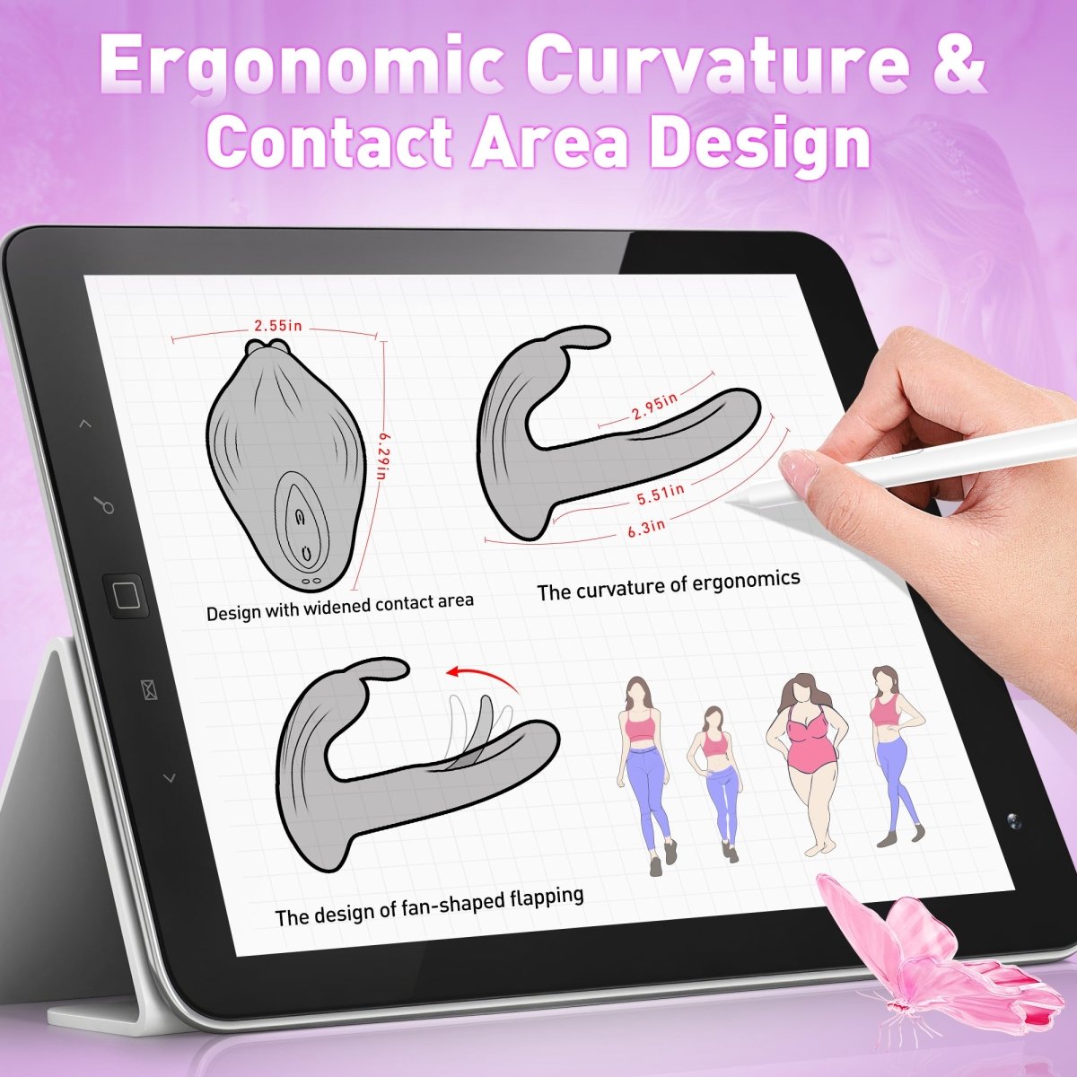 Wearable dual motor vibrator with control buttons and soft silicone body