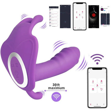 Wireless prostate stimulator in black silicone displayed upright